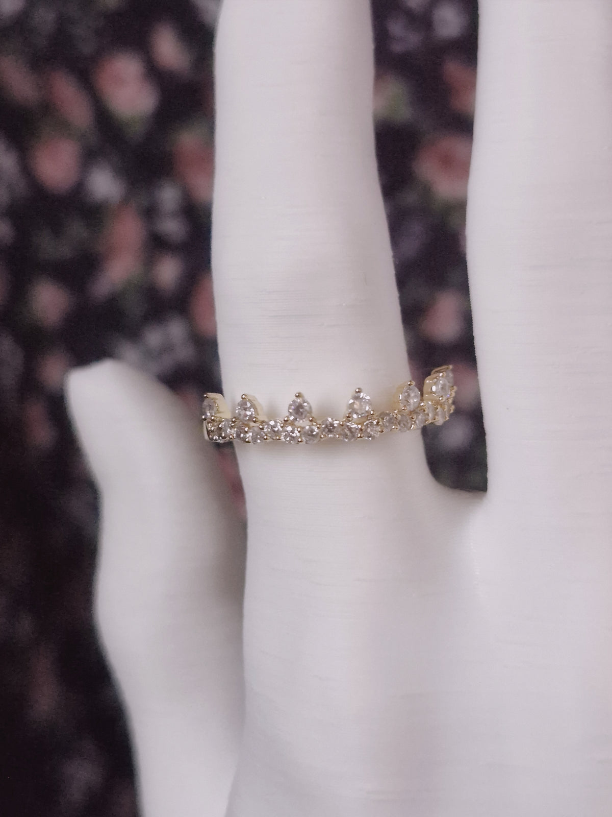 lace cubic open ring